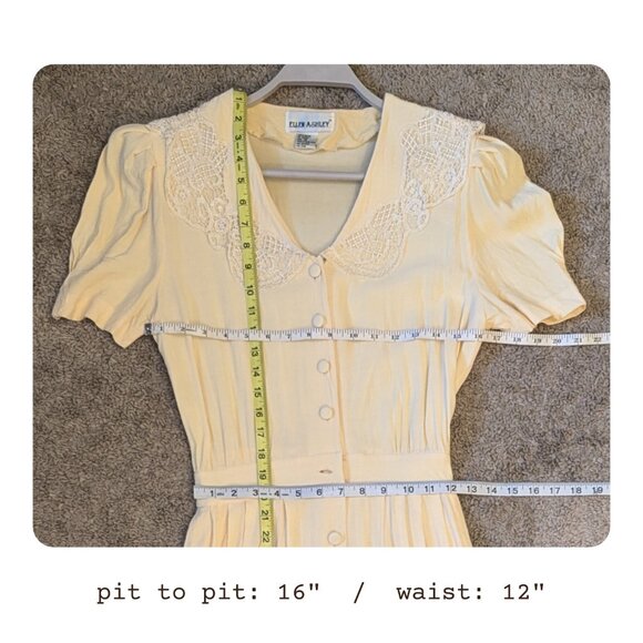 Vintage Button-Down Dress with Lace Peter Pan Collar - Picture 4 of 5